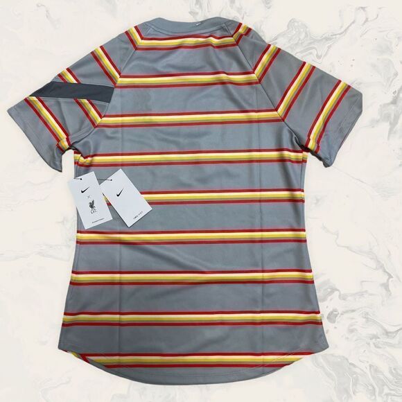 Nike L.F.C Liverpool Football Club Dri Fit Tee - Size S - Grey /Orange/Yellow - Picture 4 of 4